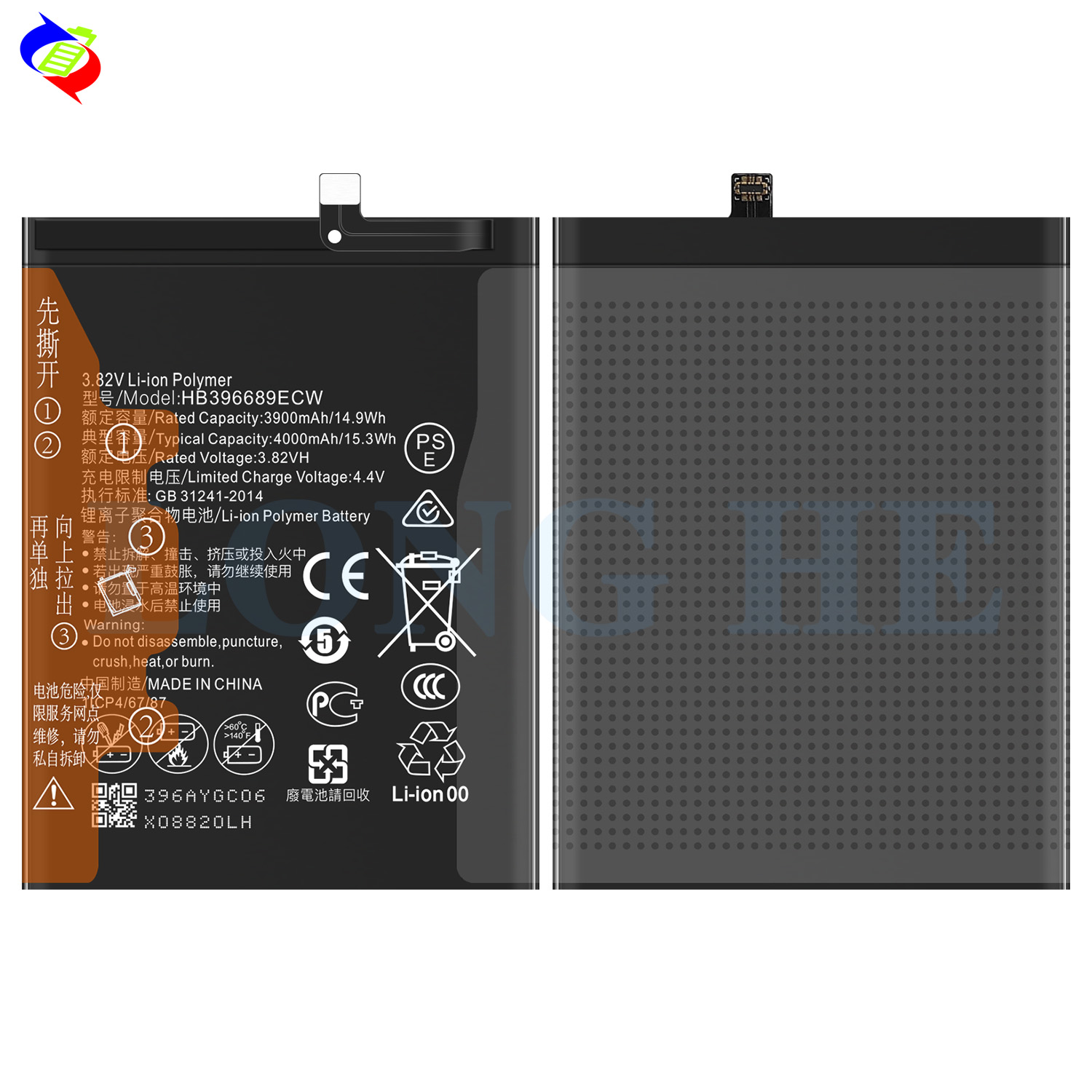 Rechargeable Battery for Huawei Mate 9 Pro Y9 Prime 2019 HB396689ECW Black Color
