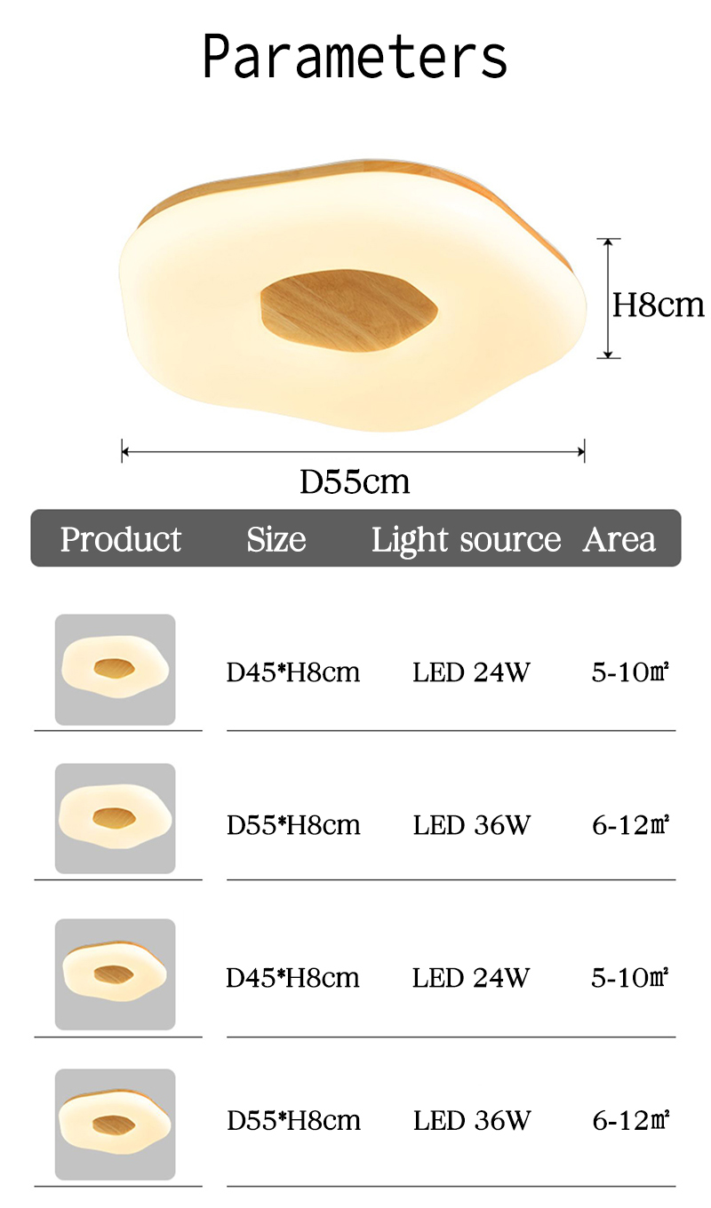Modern Ceiling Lamp LED 24W 36W Flower Shape Ceiling Lights For Bedroom Living Dining Room wooden ceiling lamp(WH-WA-56)