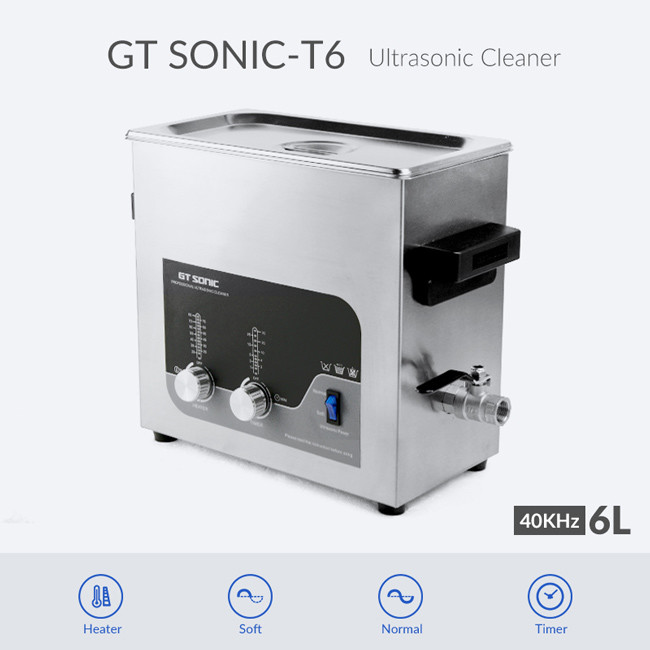 Knob Operation Ultrasound Cleaning Machine Time Adjustable With Drain Valve