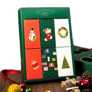 Christmas Custom Empty Candy Advent Calendar Packaging Cuboid Surprise Gift