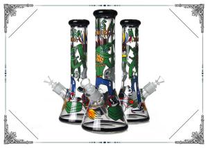  Dand Drawn Cartoon Art Beaker Bong 9mm Heady Glass Smoking Water Pipe 13.5 Inches Manufactures