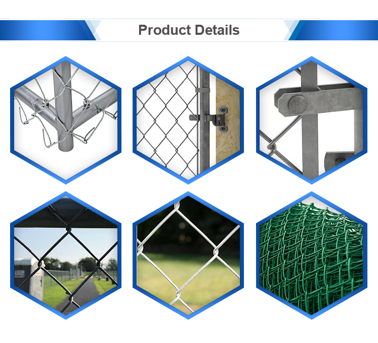 6ft x 50ft Galvanized Steel 9 Gauge heavy duty industrial chain link fencing