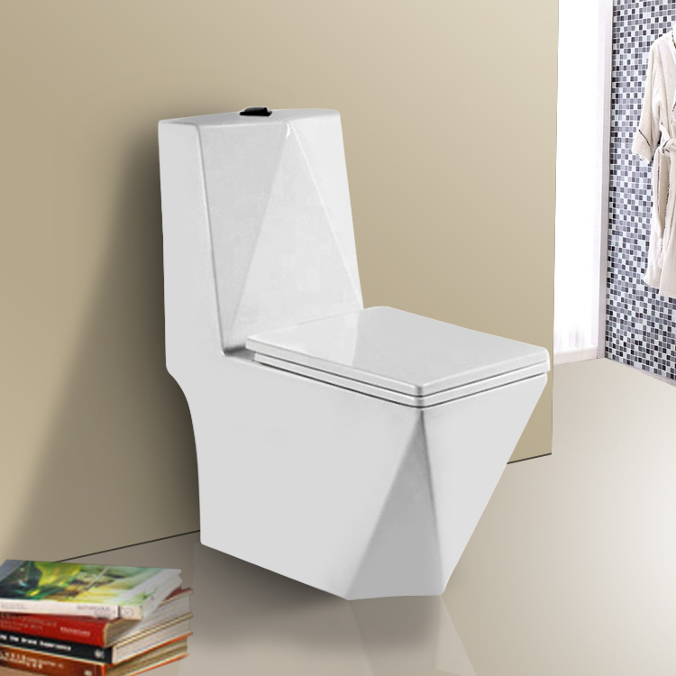 Diamond Shape Conjoined Toilet Wc White Ceramic 680x375x830mm