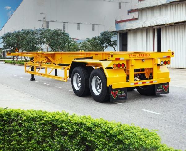 2 Tandem Axles 40FT ISO Straight Skeleton Truck Semi Trailers with BPW Axle 12t