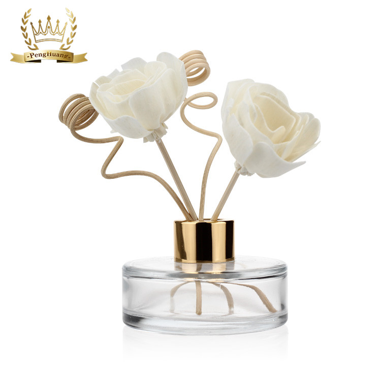 Empty 95ml Reed Diffuser Glass Bottle With Rubber Stopper Rattan Sticks