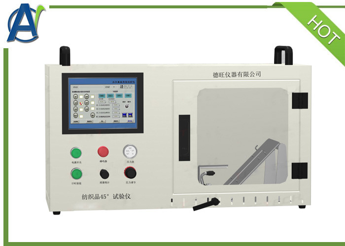 ASTM F2100 Surgical Masks Flammability Testing Equipment Under 45 ° Combustion