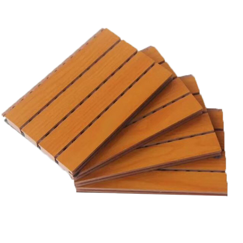 12mm Thickness Decorative Wooden Grooved Acoustic Panel for Ceiling and Wall
