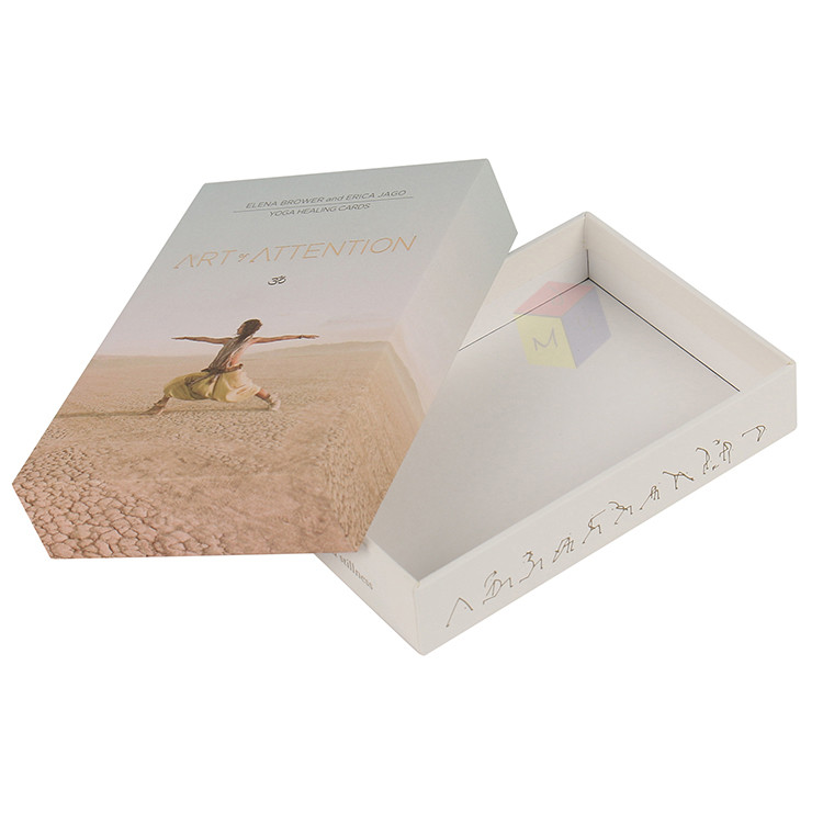 Custom Logo Print 2 Piece Lid And Base Paper Cardboard Playing Card Box Gift Packaging