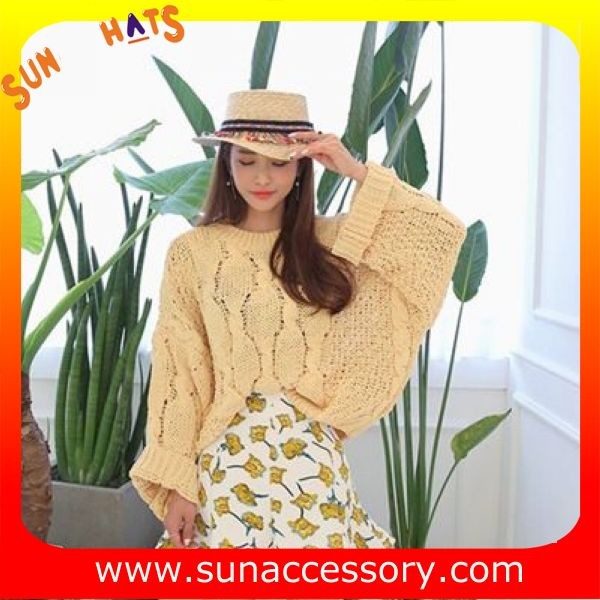 AK16823 ladis boater hats summer hats , promotion hats and cap for sale