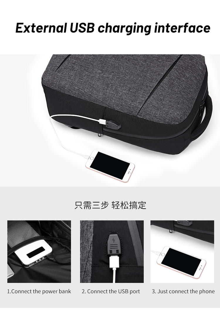 19 Litre Slim Laptop Multi Functional Backpack 15.6 Inch OEM ODM