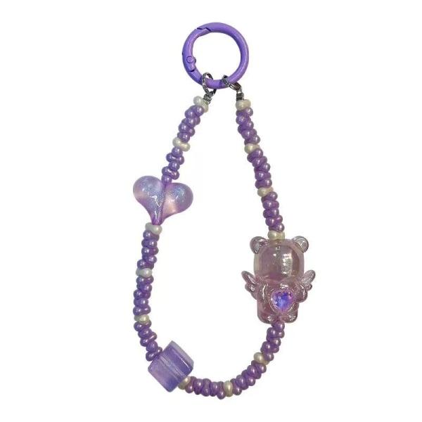 Luxury Phone Chain Strap Flash Diamond Crystal Strawberry Cell Phone Beaded