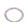 Buy cheap Electroplated Lilac Purple Handmade Beads Bracelets , Faced Stretchy 8mm Bead from wholesalers