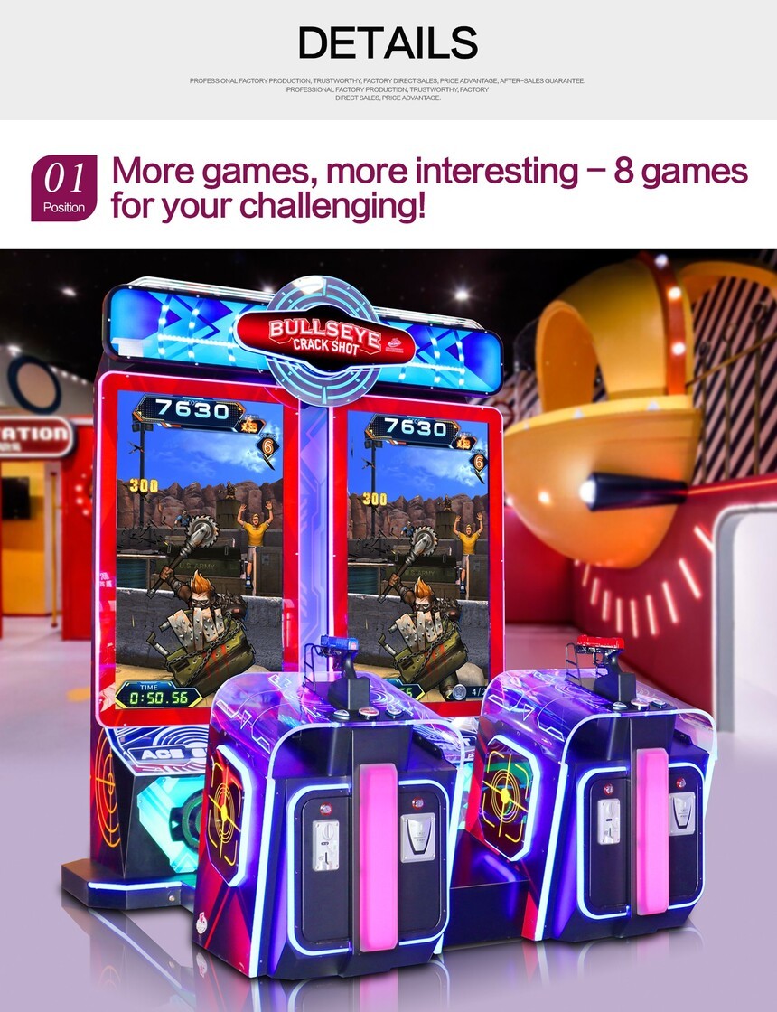 Bullseye Crack Shot Shooting Arcade Machine For 2 Players Family Amusement