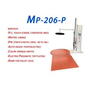 MQSPACK Semi Automatic Pallet Stretch Wrapping Machine With Top Plate