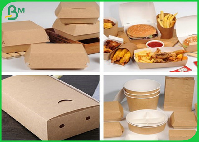 Moisture proof 250g 325g Foodgrade Coated kraft Paper For Pack Fast food