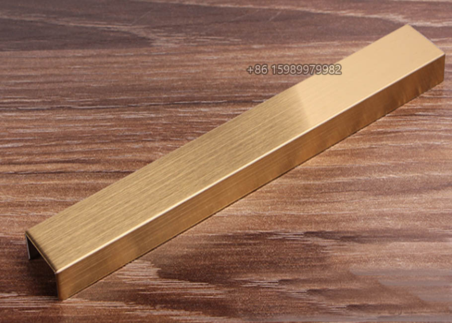 brushed matt gold stainless steel u profiles