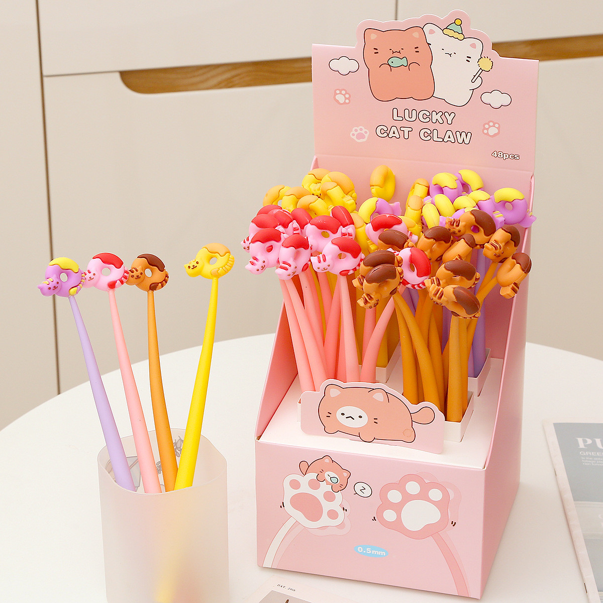 Cute Cartoon Silicone Gel Ink Pens Cartoon Animal Writing Pens 0.5 Mm Assorted Styles Pens Stationery For Office Present