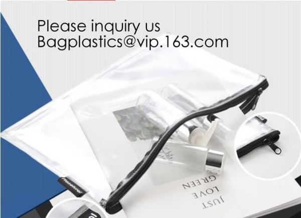 Quality Office Stationery Waterproof Document Slider Pvc Packing Bag,PVC bags, EVA bags, zipper bags, stand up zipper bags for sale