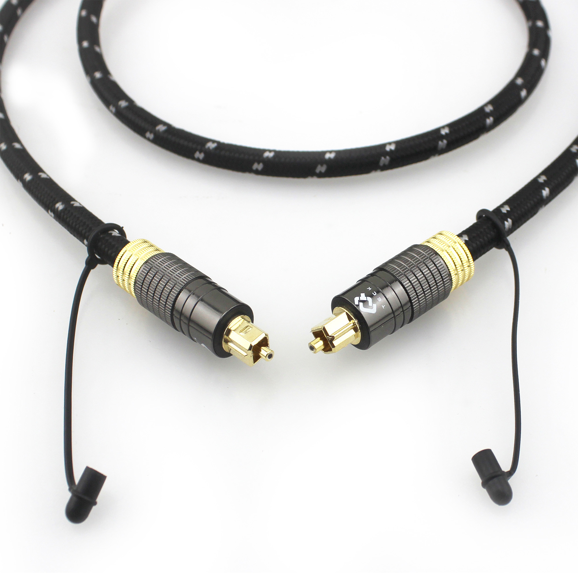 1.2M Gold Plated Toslink Audio Cable for Audiophile Subwoofer Speaker with Textured Shell and Male to Male Connector