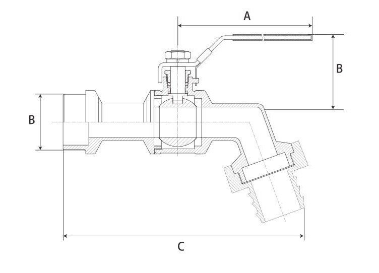 High Quality Bibcock 304 Stainless Steel Faucet Ball Valve