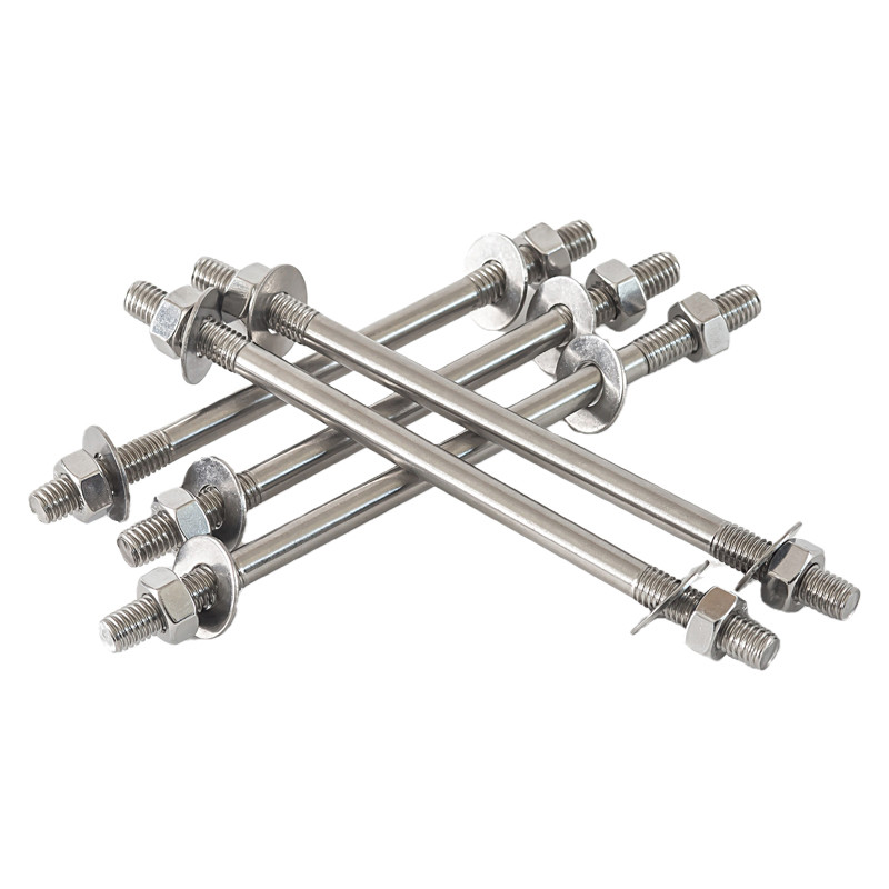 Hexagon Head Threaded Stud Bolts With Polished Surface Metric Coarse Thread