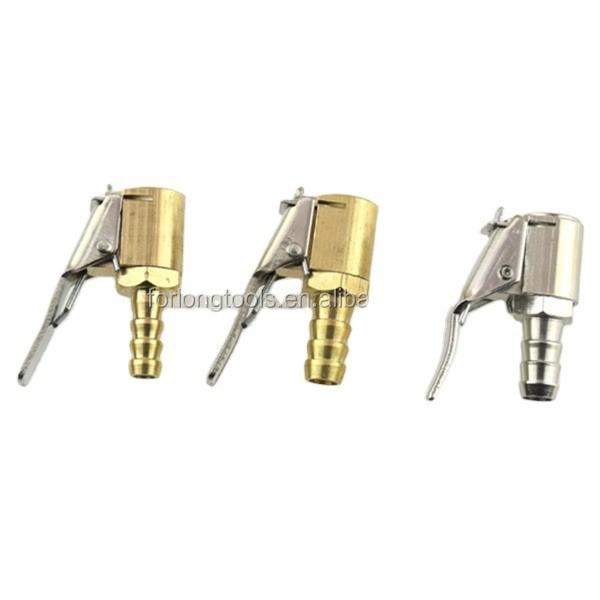 Universal Car Fitment 6mm Hose Brass Body Air Chuck with Zinc Alloy Clip The