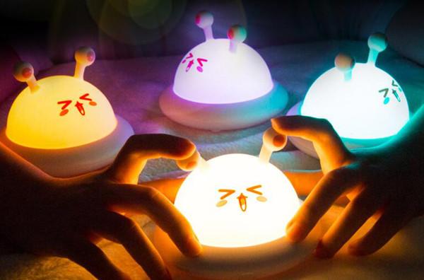 Rechargeable Cute Night Lamps LED Animal Night Light Colorful Silicone Night