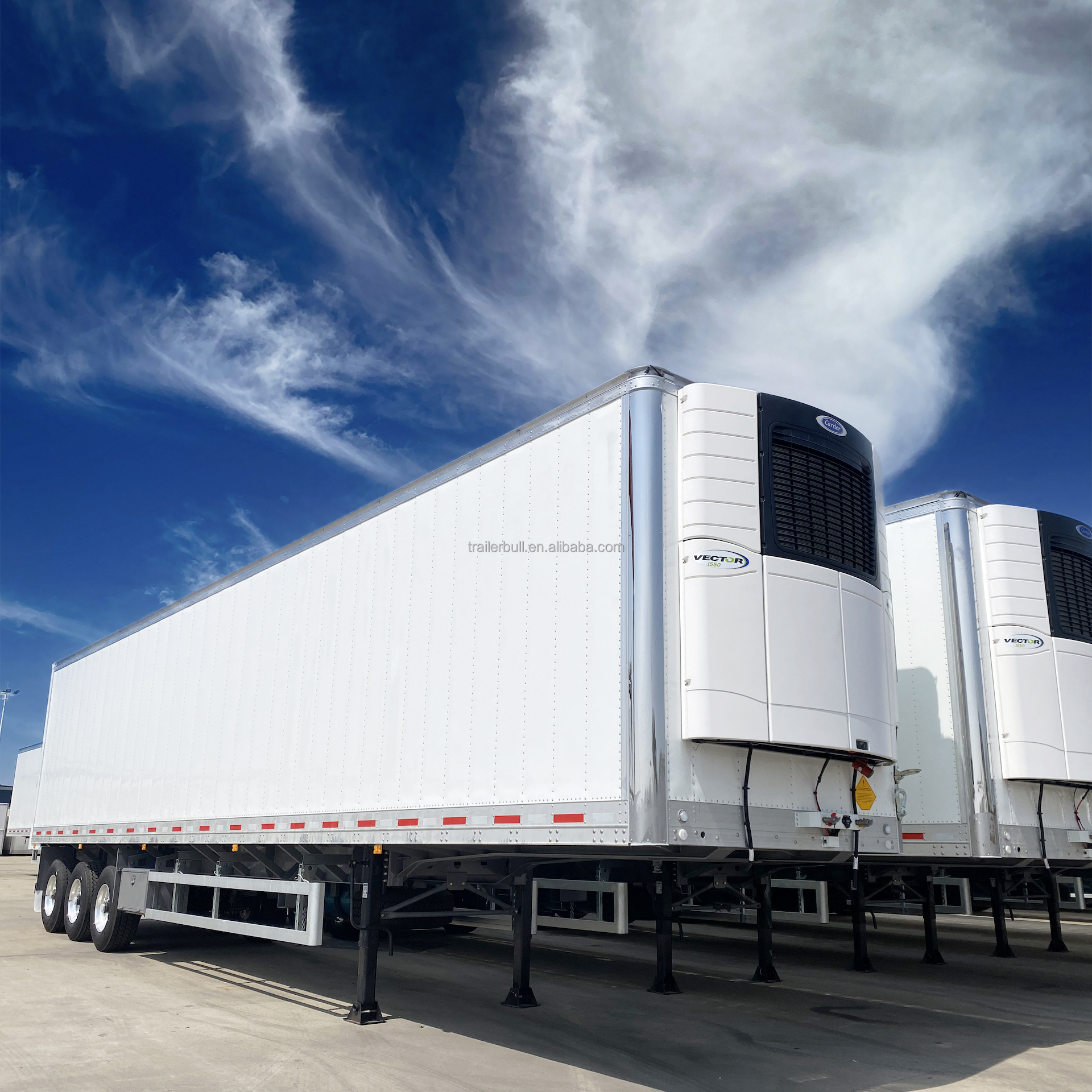 Carbon Steel/Aluminum Chassis Aluminum Structural PUR Foaming Box Body Semi Trailer