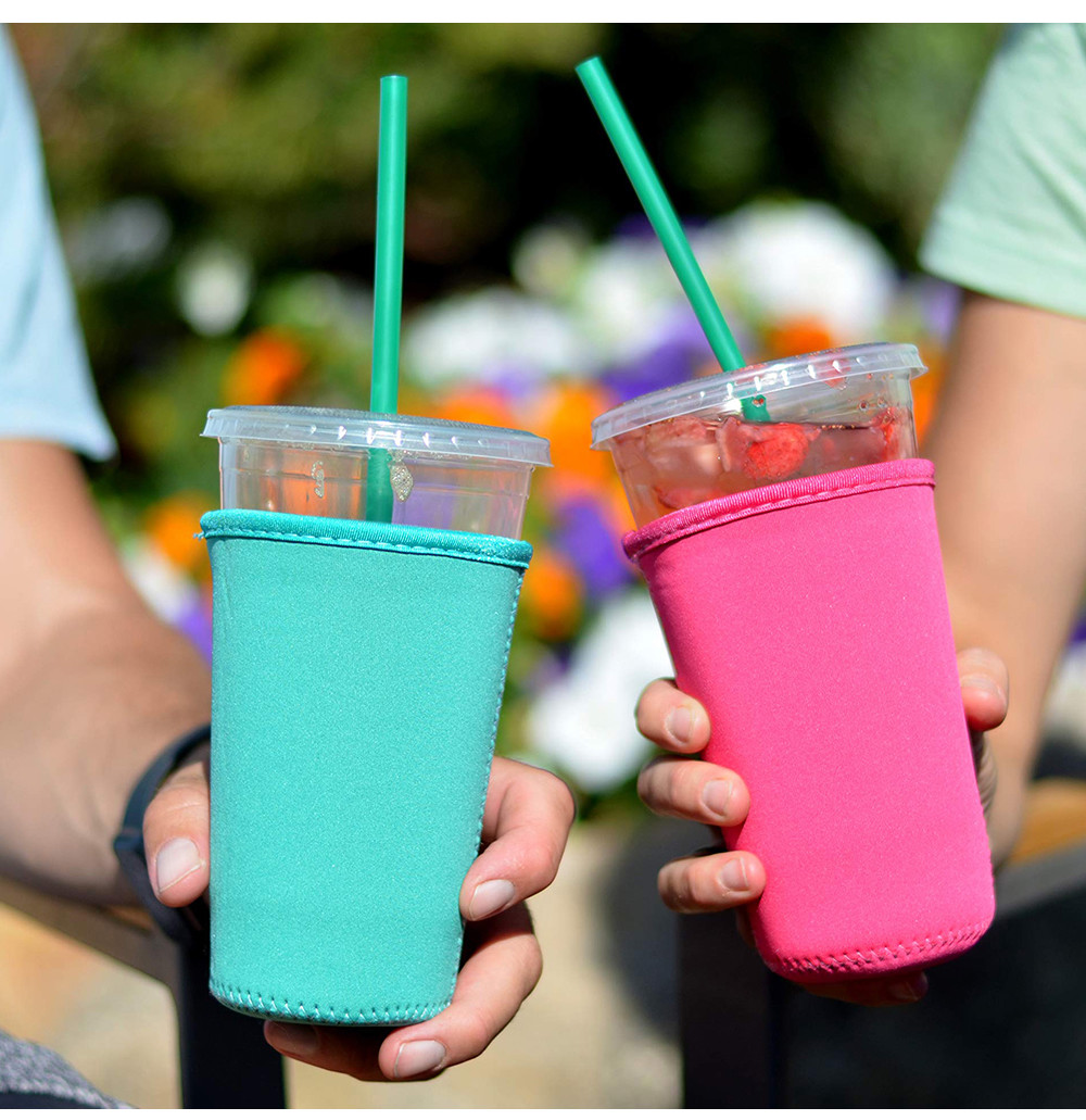 Reusable Neoprene Iced Coffee Cup Sleeve For Starbucks