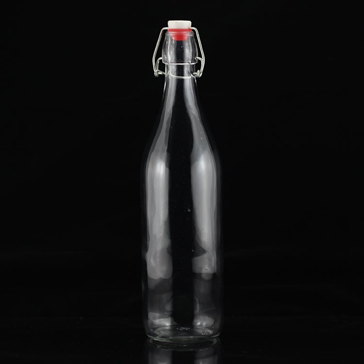 500ml Soft Beverage Glass Water Bottle with Transparent Design and Screw Cap Lid