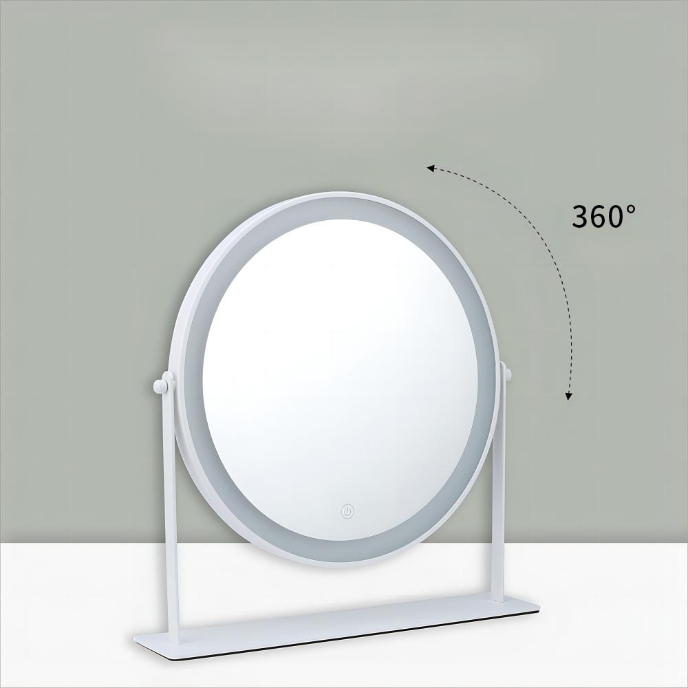 Compact Handheld LED Cosmetic Vanity Dressing Mirror For Makeup Individual Carton Packing