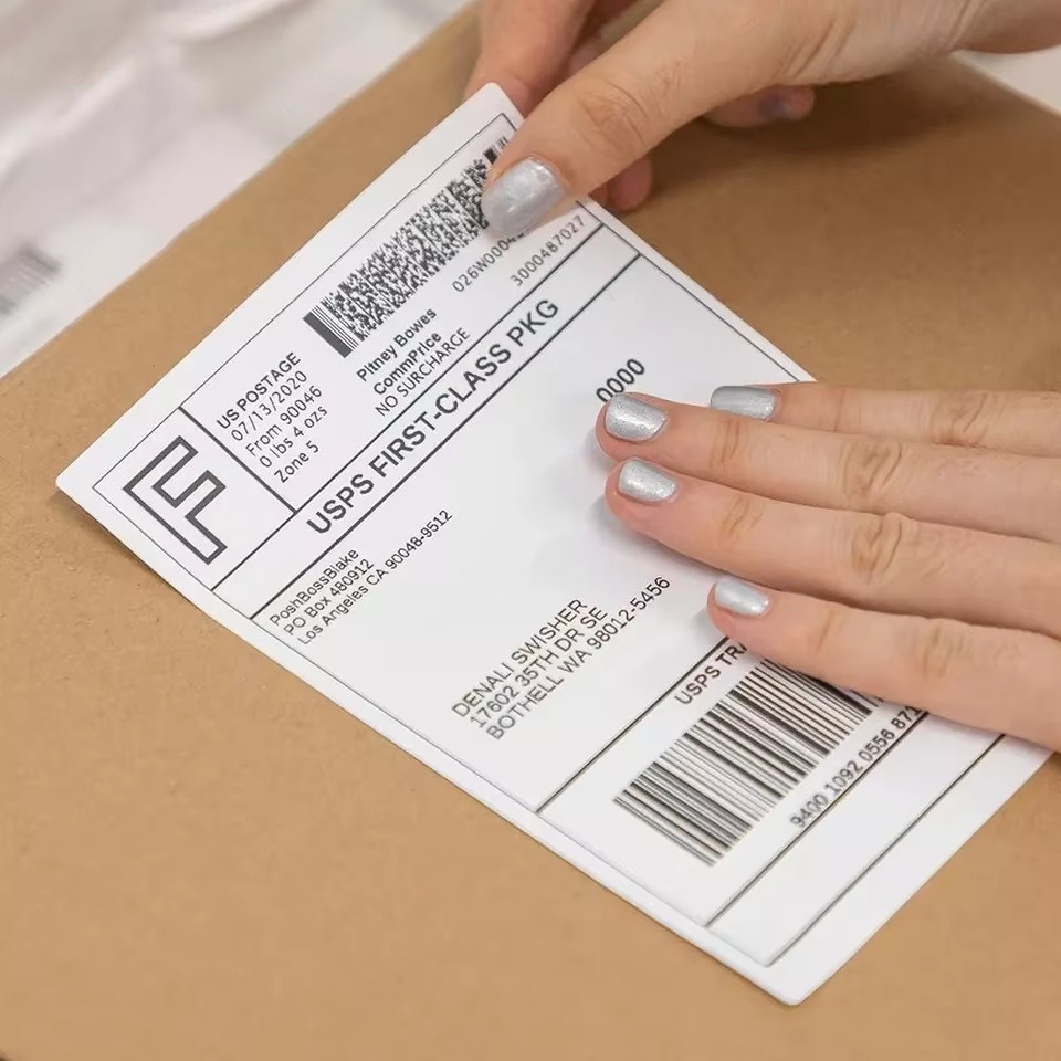 Thermal Label Stickers Shipping Label Rolls Self Adhesive 100mm*150mm