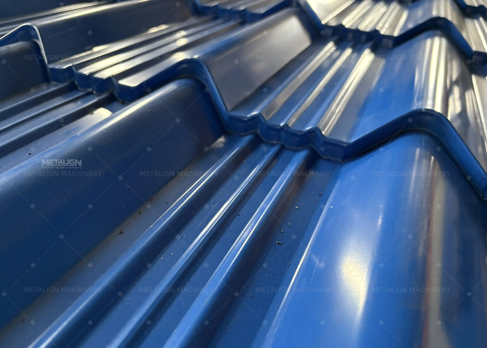 Three Profile Metal Roofing Roll Forming Line With Hydraulic Cutter