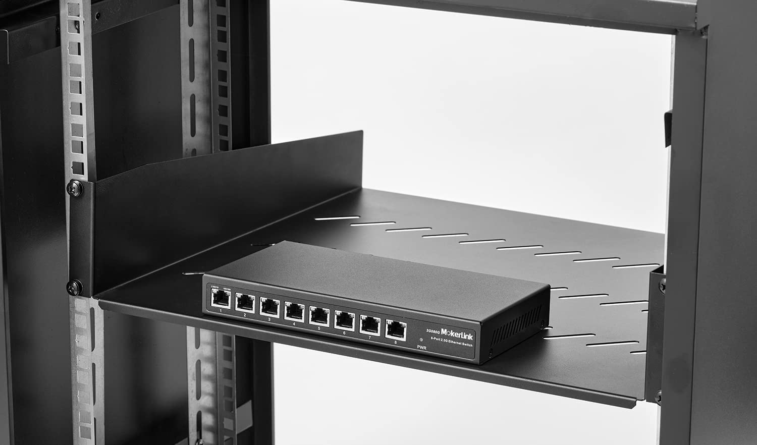 2U Server Rack Shelf Mount Tray 16" Deep for 19" Network Cabinet and Equipment Universal Vented Rack Shelf Mounting