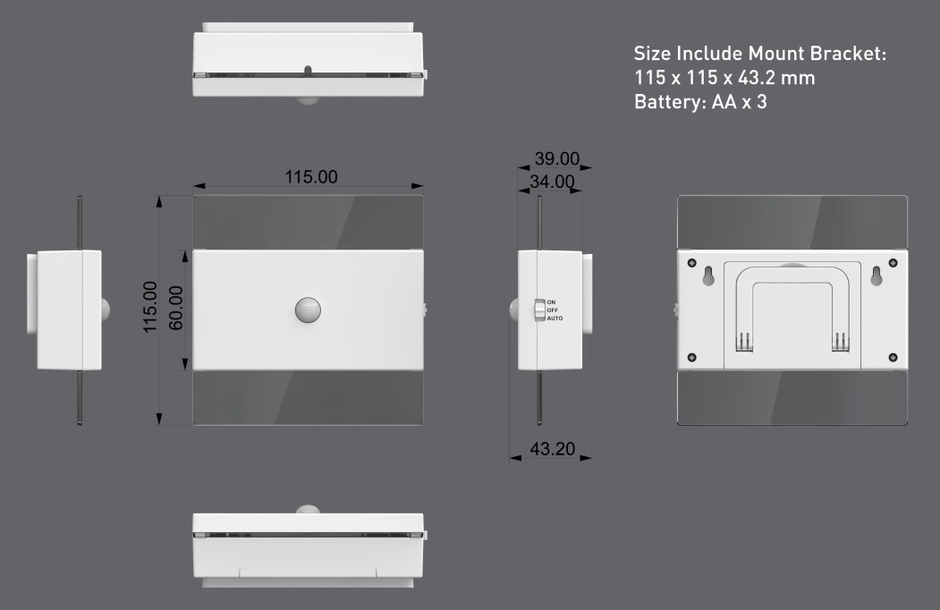 4100K 20lm Plug In Motion Activated Light / Wall Outlet Motion Sensor Light