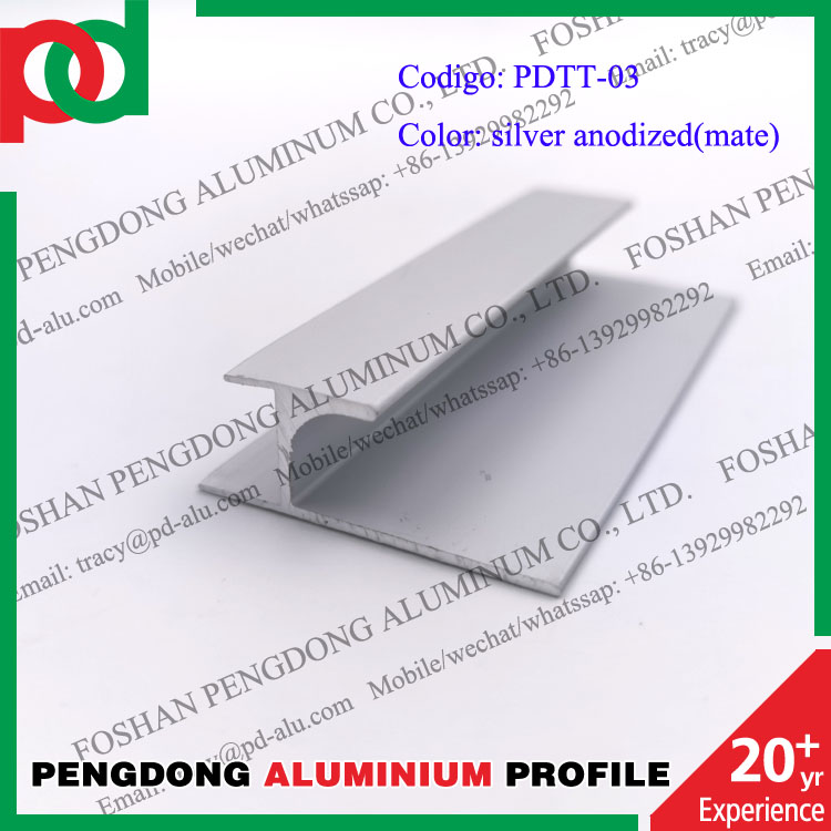 Aluminum Profiles T Shape Handles For Kitchen Cabinet Suitable For 15MM Panels