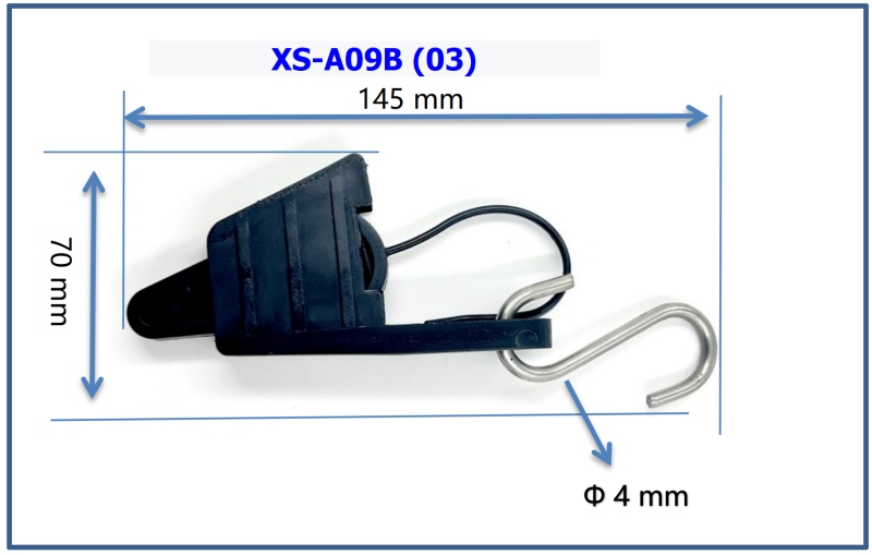 XS-A09B 01 Model Series S-hook Cable Clamps Perfect for All Types of Fibre Optic Cables