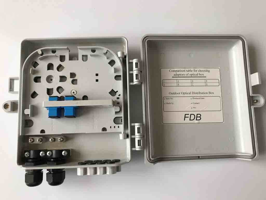 8 Port Wall Mount Fiber Distribution Box 8 Core Waterproof For Local Area Network