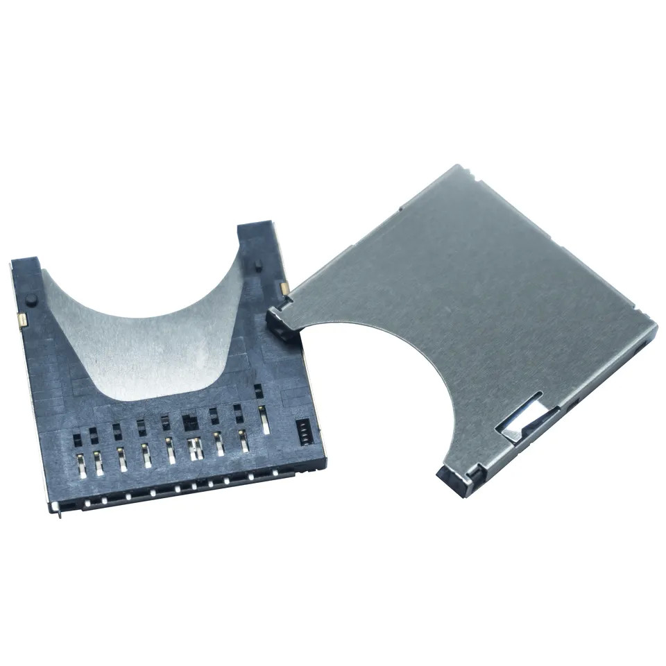 Self Bouncing External Welded Foot SD Card Connector SMT Patch 10P 2.75H