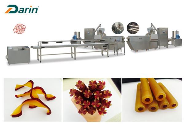 Siemens Motor PLC Touch Screen Soft Dental Pet Extrusion Machine Chewing Treat