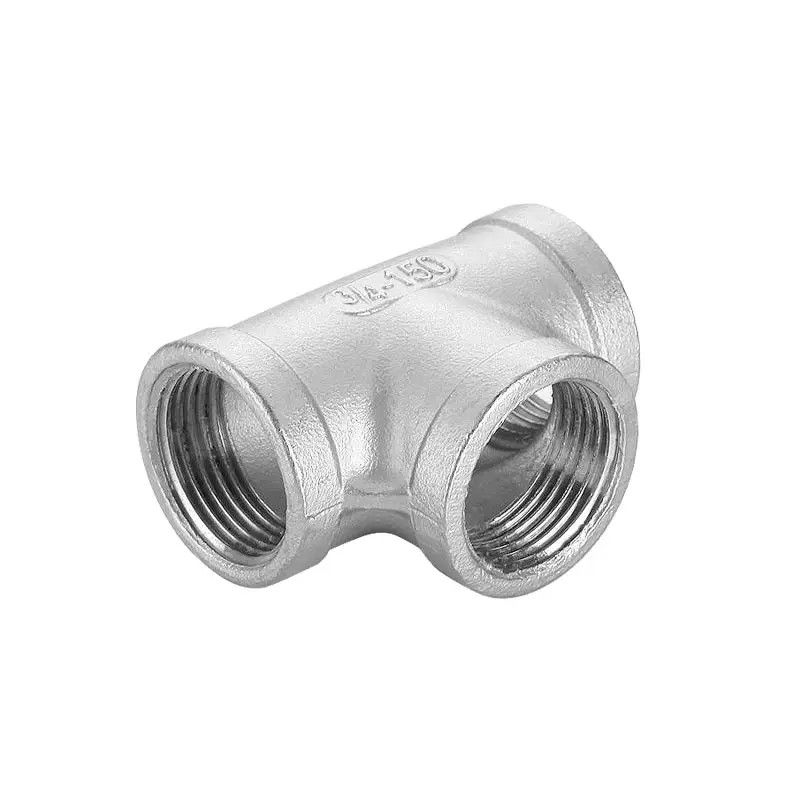Threaded Female Tee Stainless Steel Forged Pipe Fittings Industrial Pipe Fittings