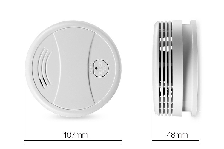 White Wireless Fire Safety Sensor Alarm And Tuya Smart Smoke Detector System Alarm For Indoor Fire
