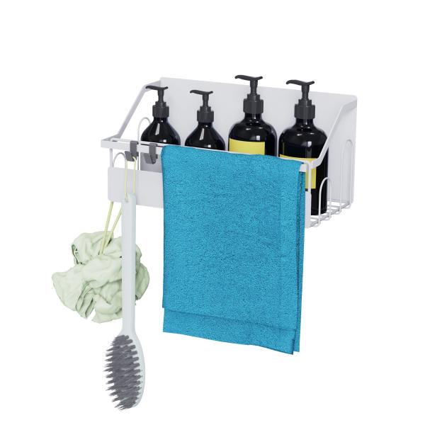 Household Magnetic Attraction Shower Rack With Towel Holder No Drilling Bathroom