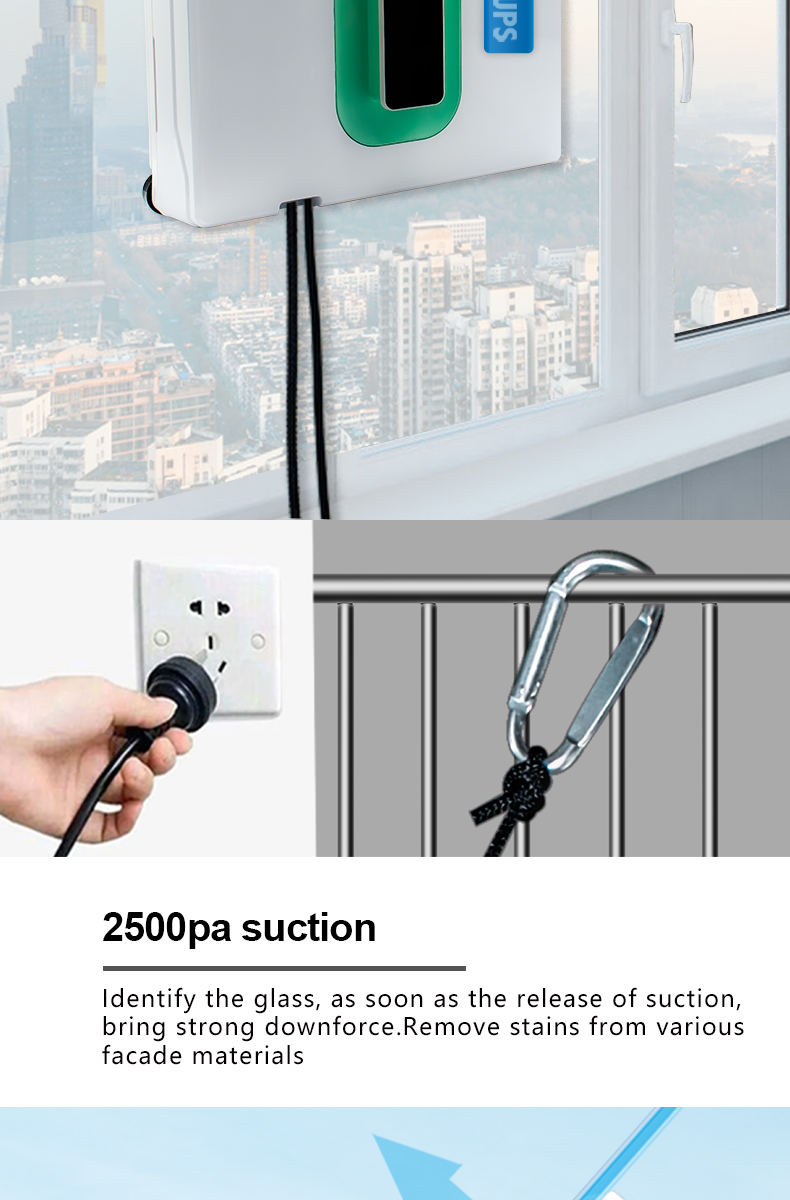 APP Controlled 72W Dual Water Spray Robot Window Cleaner for Fast and Thorough Cleaning
