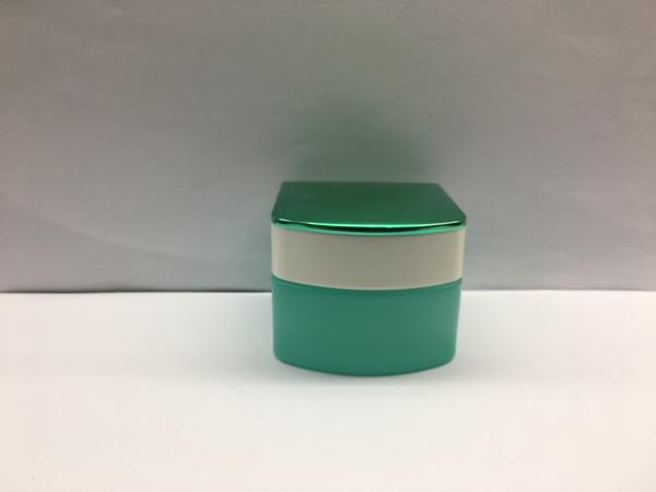50g Square Cosmetic Cream Jars Skin Care Packaging , Glass Lotion Bottles With
