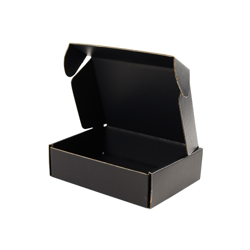 Rectangular Black Folding Airplane Boxes Kraft Corrugated Paper Storage Solution folding shipping boxes