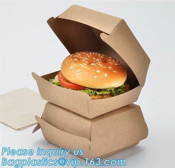 Cheap Cardboard foldable kraft paper lunch box with window,Lunch noodle fast food kraft paper box by customized logo pri