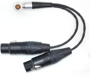  Straight Input Camera Audio Cable 10 Pin To XLR 3 Pin Female ODM Manufactures
