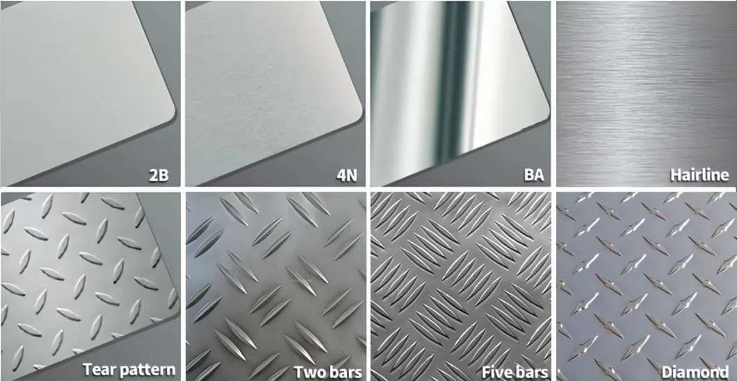 ASTM AISI Cold/Hot Rolled ASTM 201 202 310S 316L 321 304 430 Ss Stainless Steel Plate with 2b/Ba/8K/ Mirror/Embossed//Checkered/Anti Print Finger/Perforated