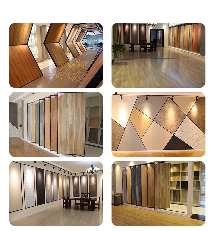 Waterproof Spc Flooring Tiles Fireproof Sound Resistant Luxury Vinyl Flooring